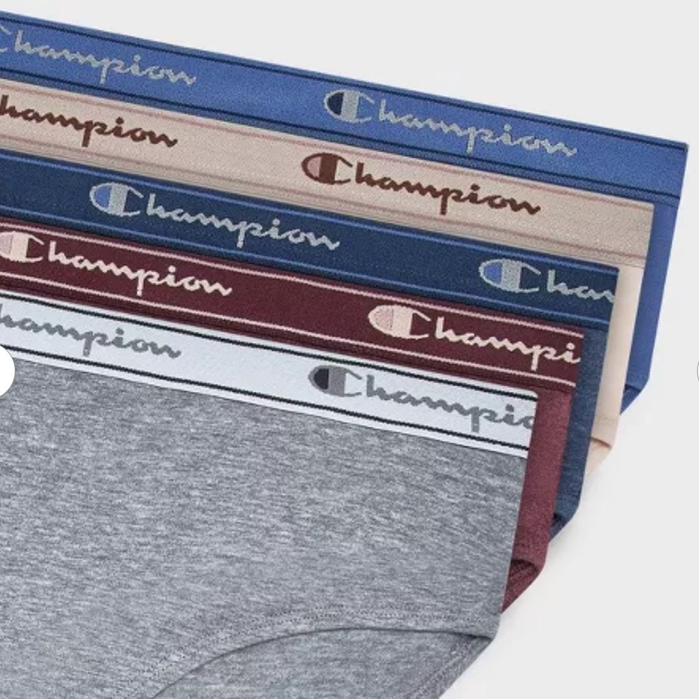 Champion Women's 5pk Cotton Stretch Iconic Essentials Hipster Underwear - M